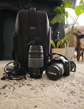 shitet-canon-eos-550d-me-lente-18-55mm-75-300mm-cante-dhe-karikues-big-2